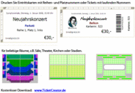 TicketCreator - Eintrittskarten drucken screenshot